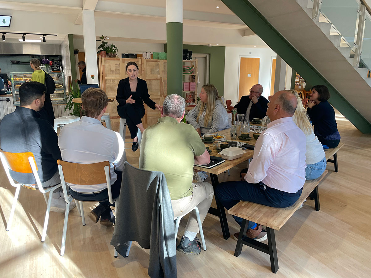 guests meeting at Juice event with speaker